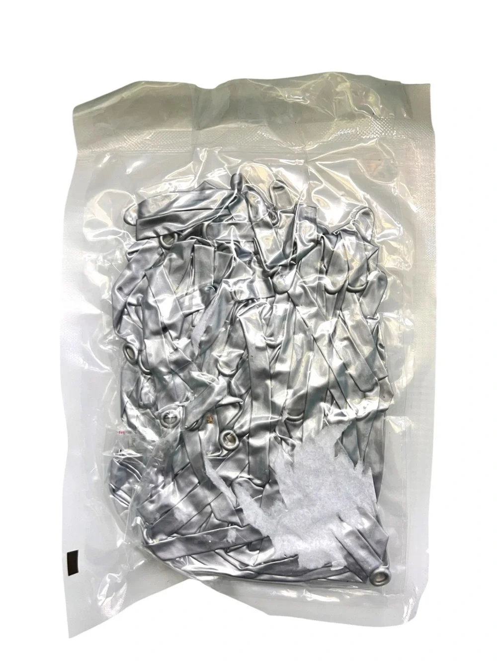 Space Themed Foil Balloons Set of 4 and Long Silver Metallic Balloons Pack of 50